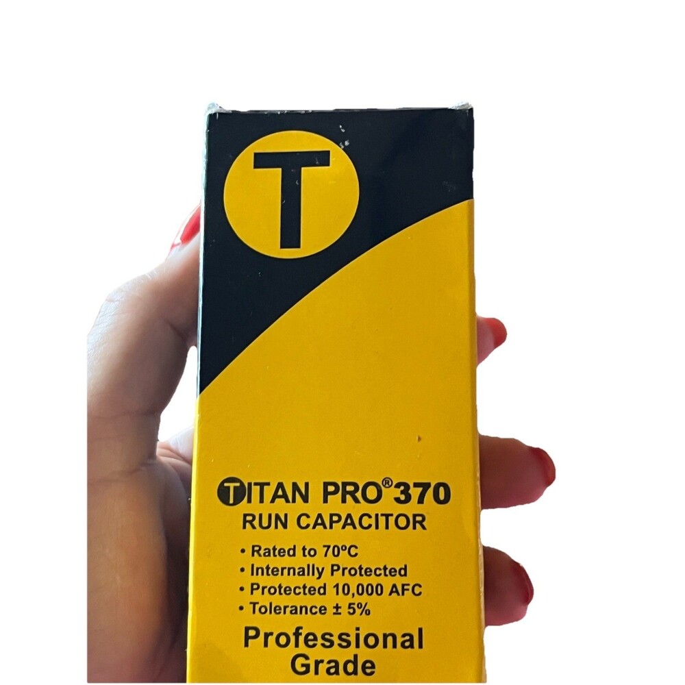 Titan Pro TRCD455 HVAC Round Dual Run Capacitor. 45+5 370 VAC A/C PACKARD